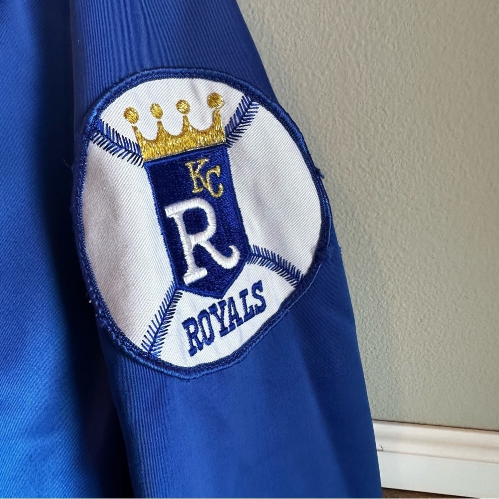 Vintage 70s 80s Lan-Mar Kansas City Royals Satin Jacket MLB Baseball Blue​​ - Picture 6 of 6